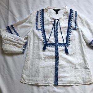 J.Crew Linen Tunic Top